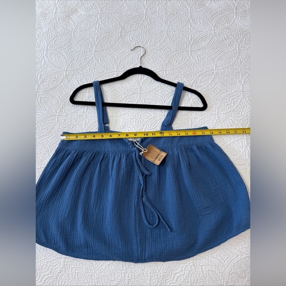 NWT Natural Life Morgan Gauze Cotton Top Blouse Sz M Washed Navy Blue Cotton - Picture 7 of 10